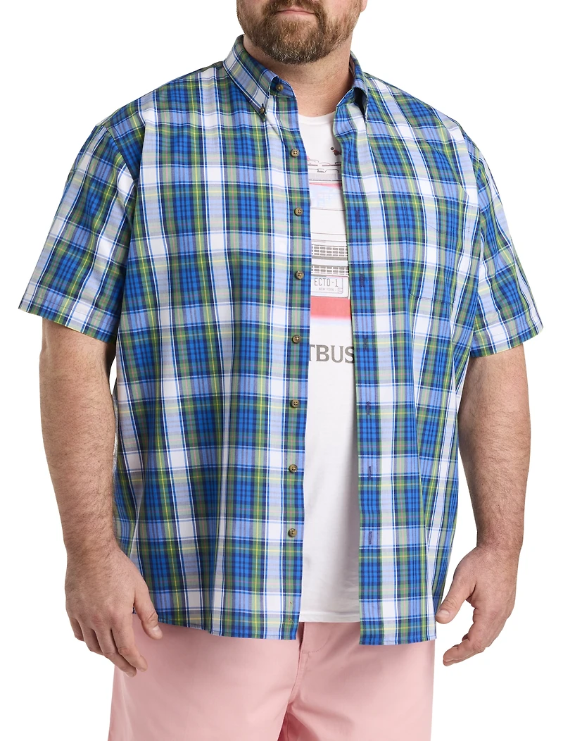 Easy-Care Multi Plaid Sport Shirt