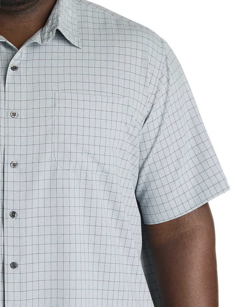 Plaid Microfiber Sport Shirt
