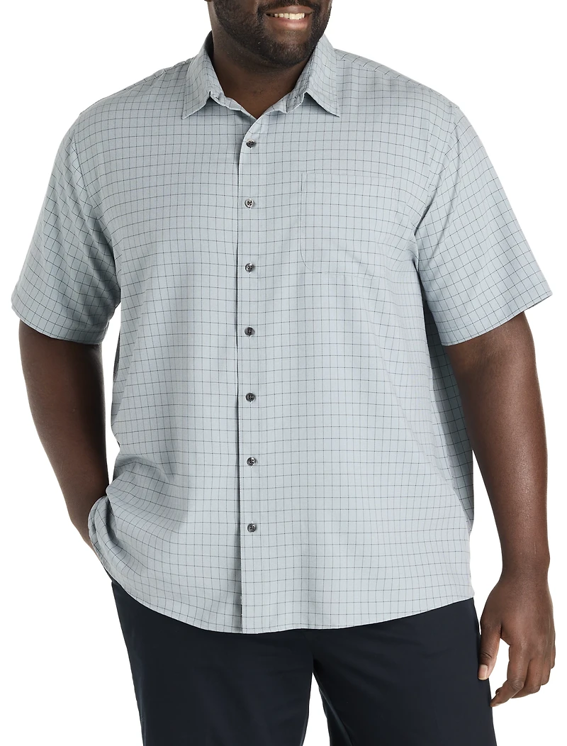 Plaid Microfiber Sport Shirt