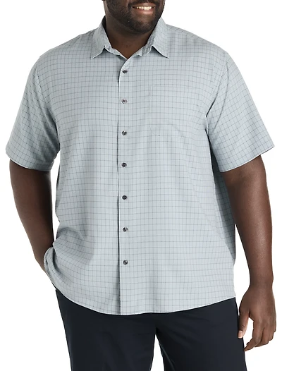 Plaid Microfiber Sport Shirt