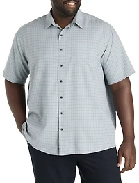 Plaid Microfiber Sport Shirt