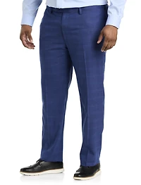 Waist-Relaxer Plaid Dress Pants