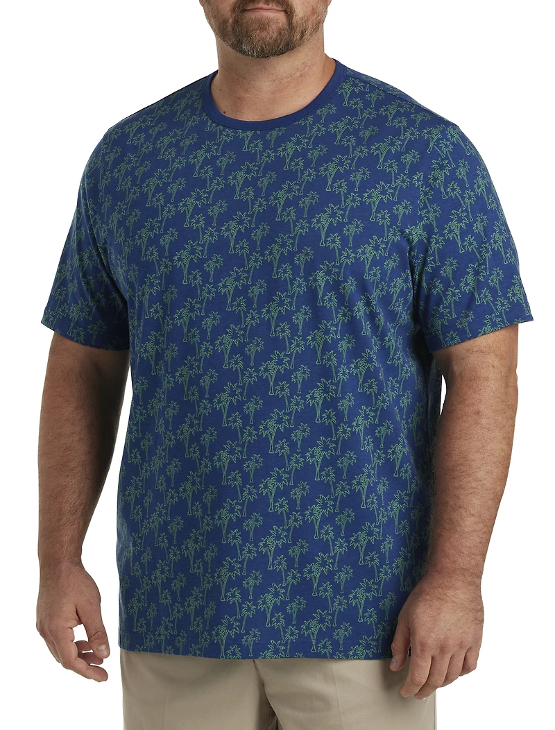 Moisture-Wicking Palm Print T-Shirt