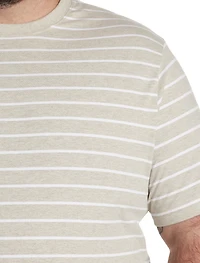 Moisture-Wicking Striped T-Shirt