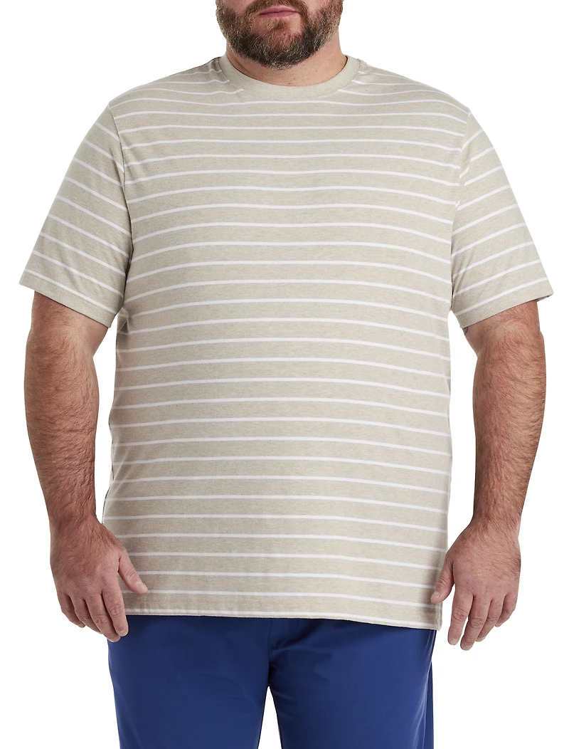 Moisture-Wicking Striped T-Shirt