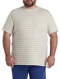 Moisture-Wicking Striped T-Shirt