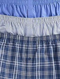 3-pk 4.5 Inch Plaid Woven Boxers