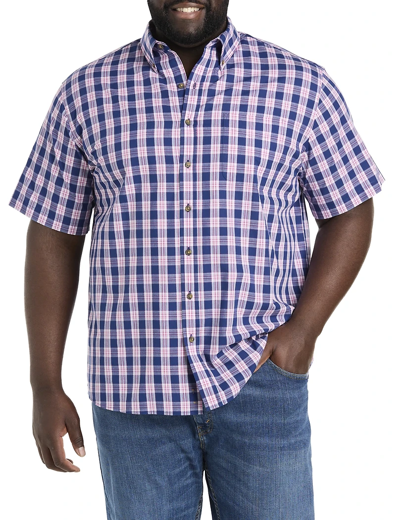Easy-Care Medium Plaid Sport Shirt