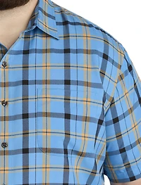 Microfiber Large Plaid Sport Shirt