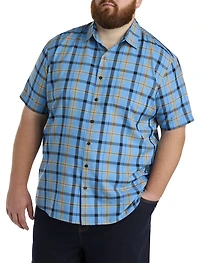Microfiber Large Plaid Sport Shirt