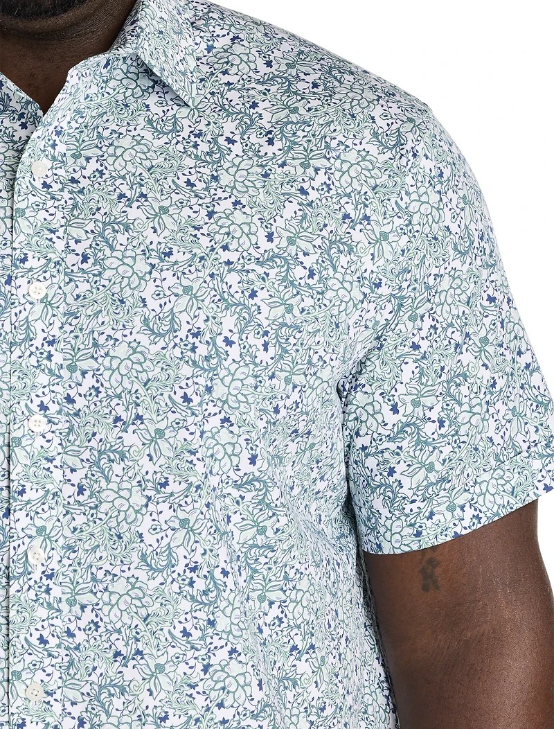 Floral Print Sport Shirt