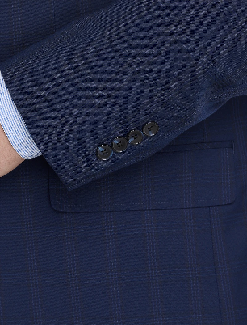 Jacket-Relaxer Windowpane Suit Jacket