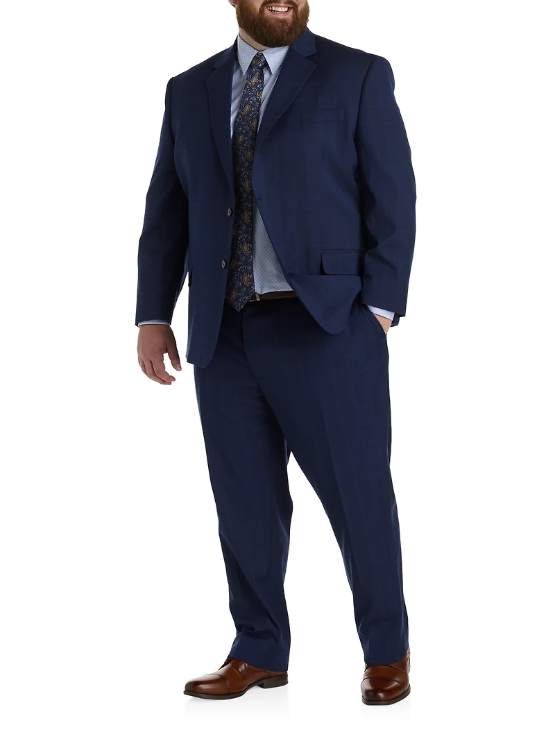 Jacket-Relaxer Windowpane Suit Jacket