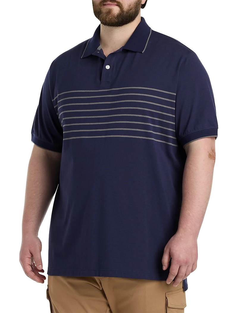 Chest-Striped Polo Shirt