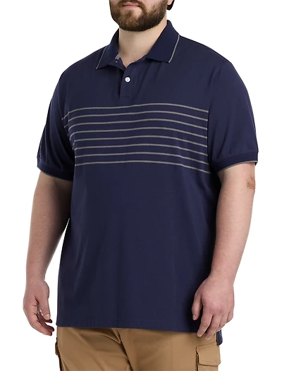 Chest-Striped Polo Shirt