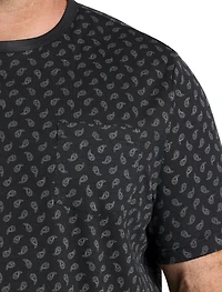 Paisley Print Pocket T-Shirt