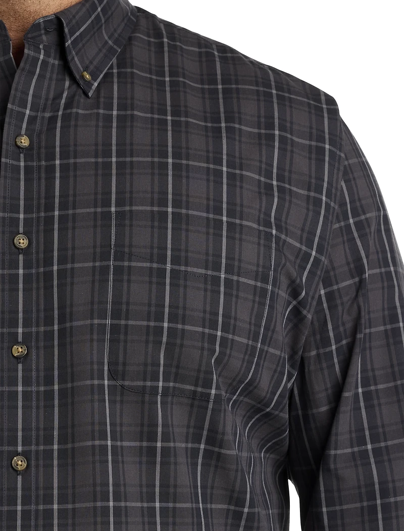 Tonal Plaid Sport Shirt