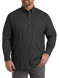 Easy-Care Medallion Print Sport Shirt