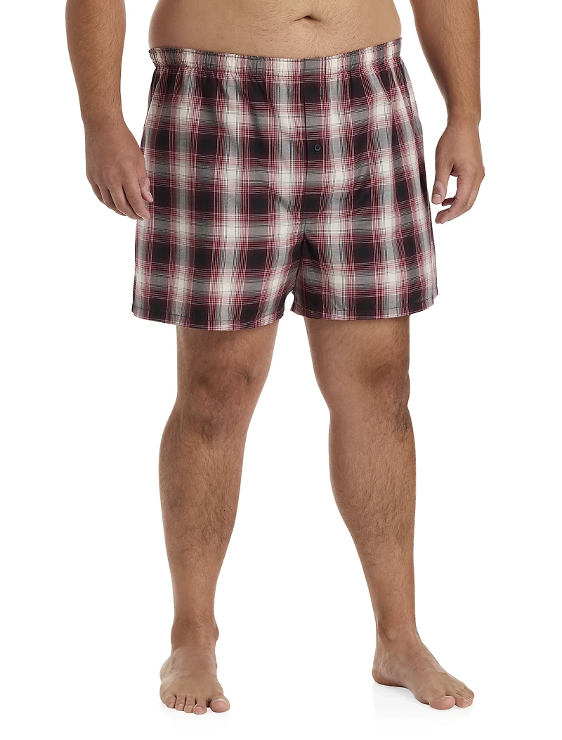 3-pk Plaid Ombré 4.5 Inch Woven Boxers
