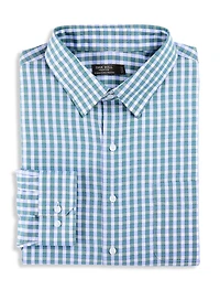 Textured Check Dress Shirt