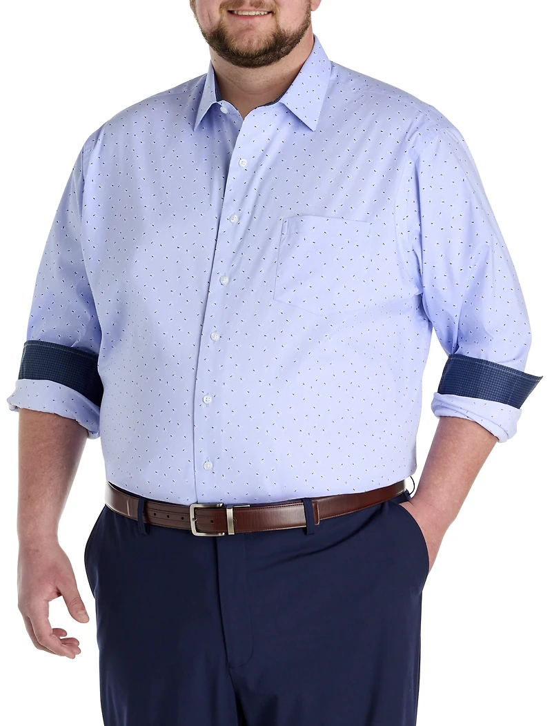 Abstract Print Performance Dress Shirt