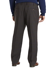 Waist-Relaxer Plaid Dress Pants