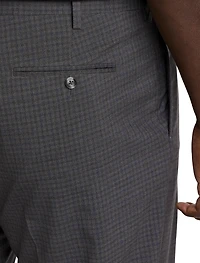 Waist-Relaxer Mini Plaid Dress Pants