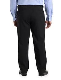 Perfect Fit Waist-Relaxer Flat-Front Suit Pants