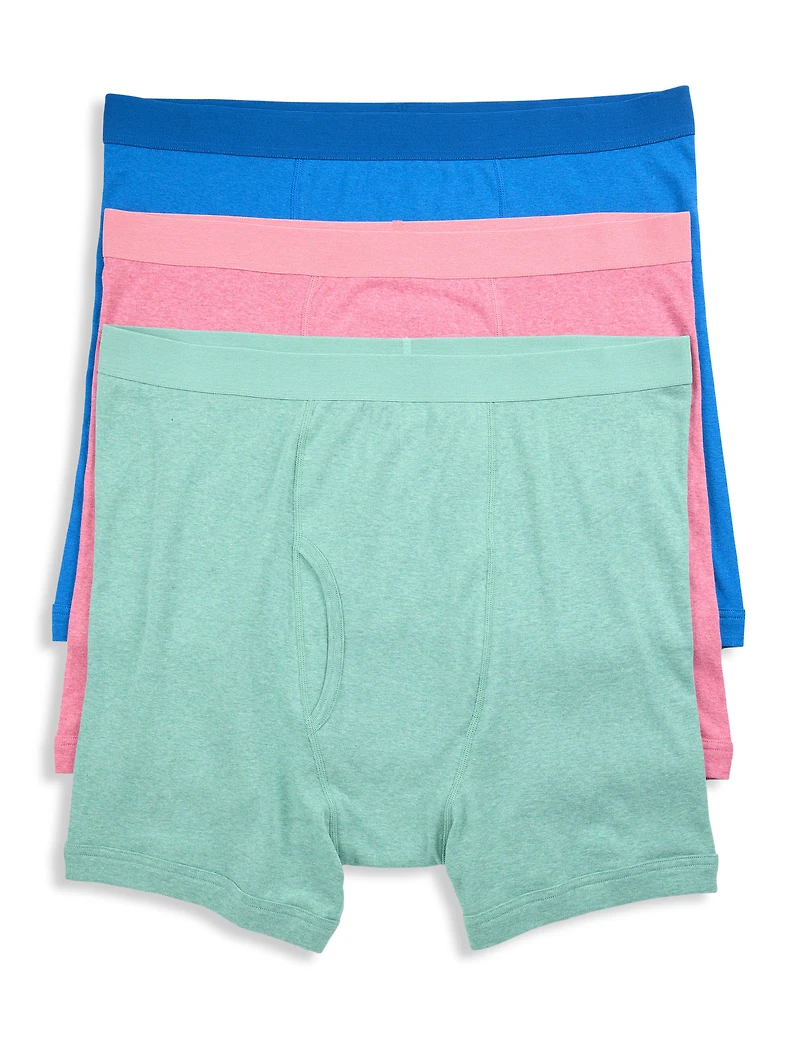 3-pk Heathered 4 Inch Boxer Briefs
