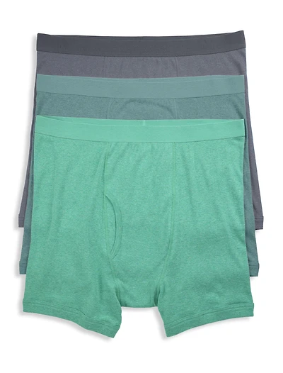 3-pk Heathered 4 Inch Boxer Briefs