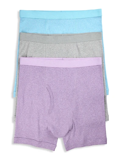3-pk Heathered 4 Inch Boxer Briefs