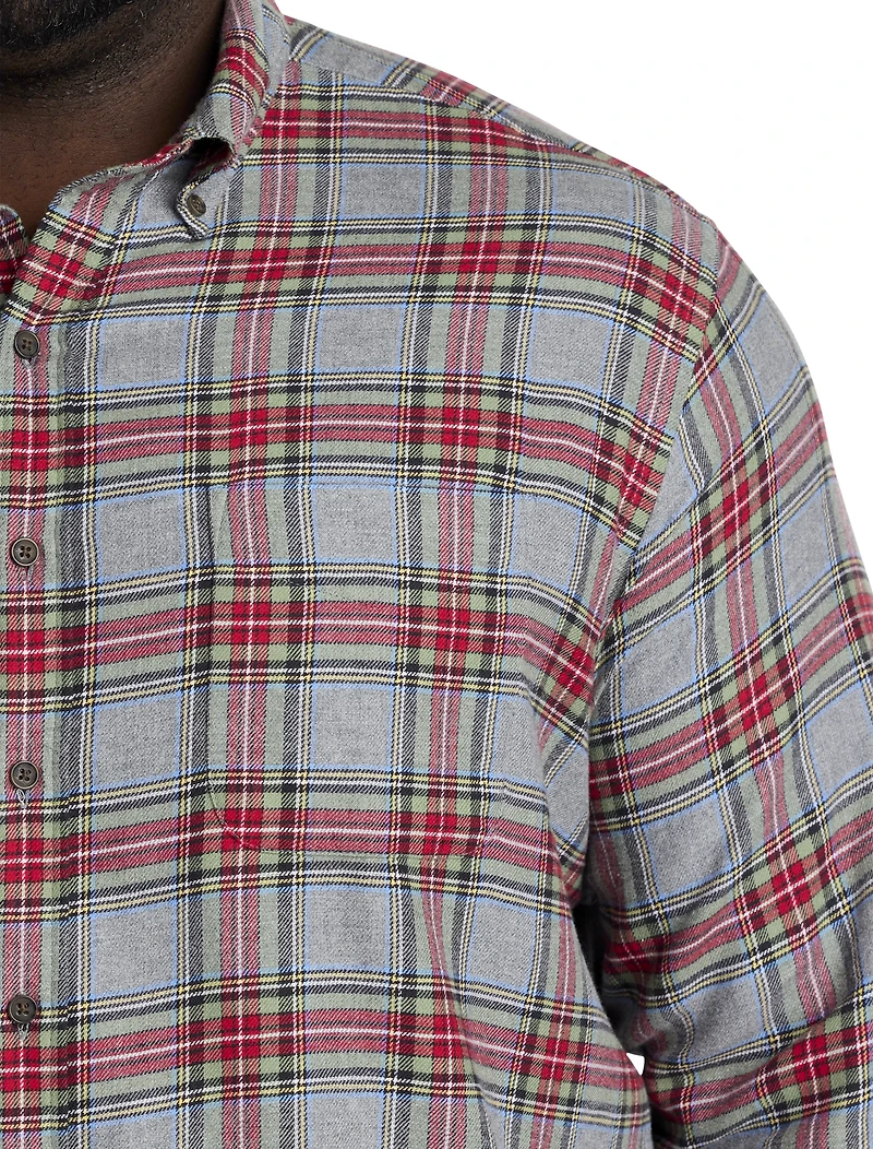 Plaid Flannel Sport Shirt
