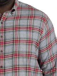 Plaid Flannel Sport Shirt