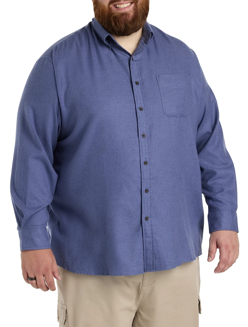 Solid Flannel Sport Shirt