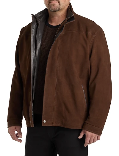 Double-Collar Butterskin Leather Jacket