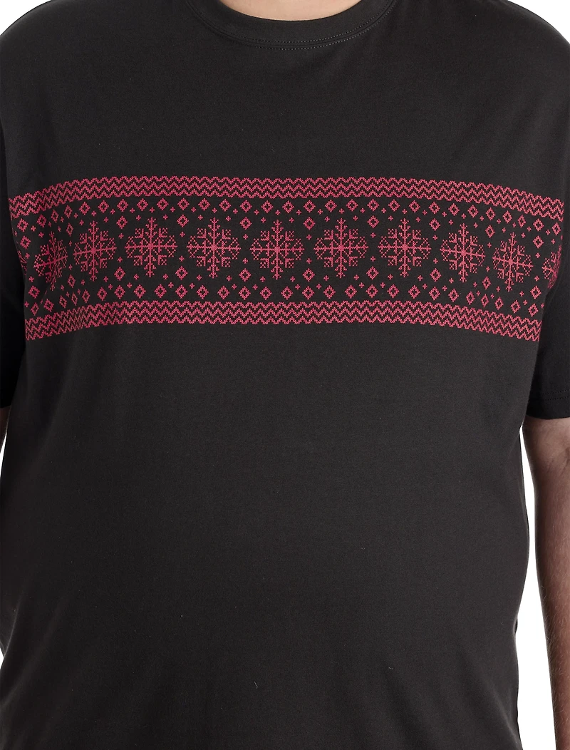 Fair Isle Moisture-Wicking T-Shirt