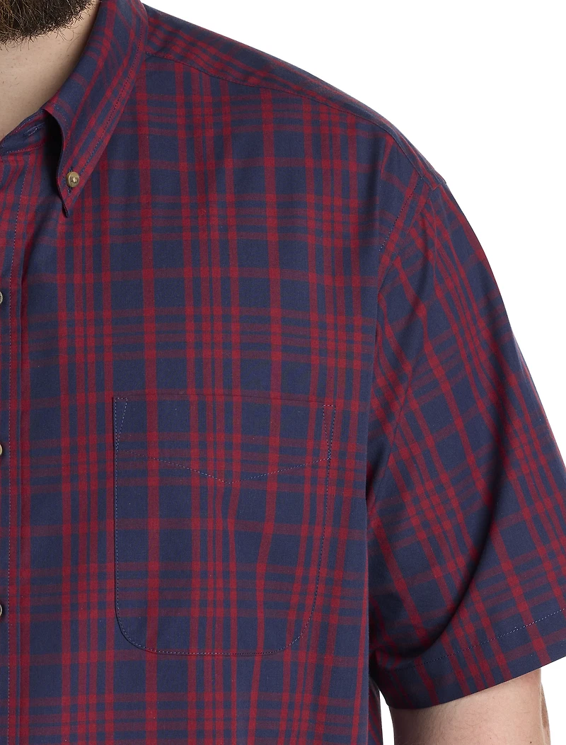 Easy-Care Large Plaid Sport Shirt