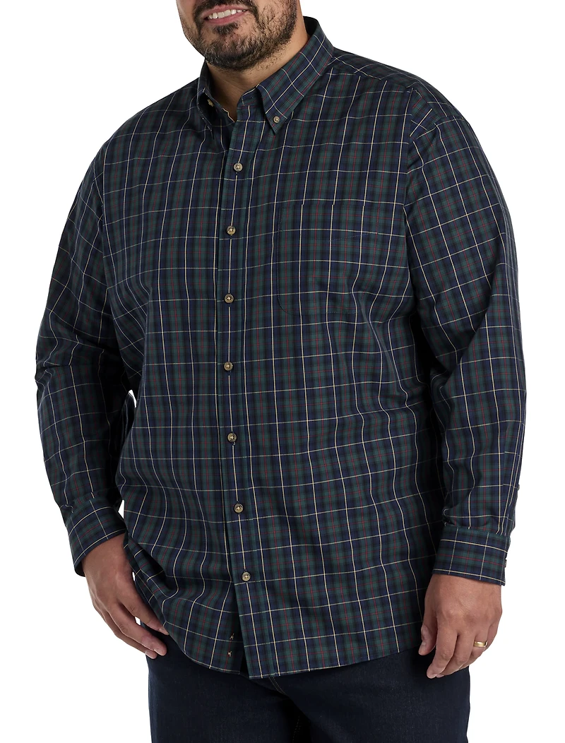 Easy-Care Medium Plaid Sport Shirt