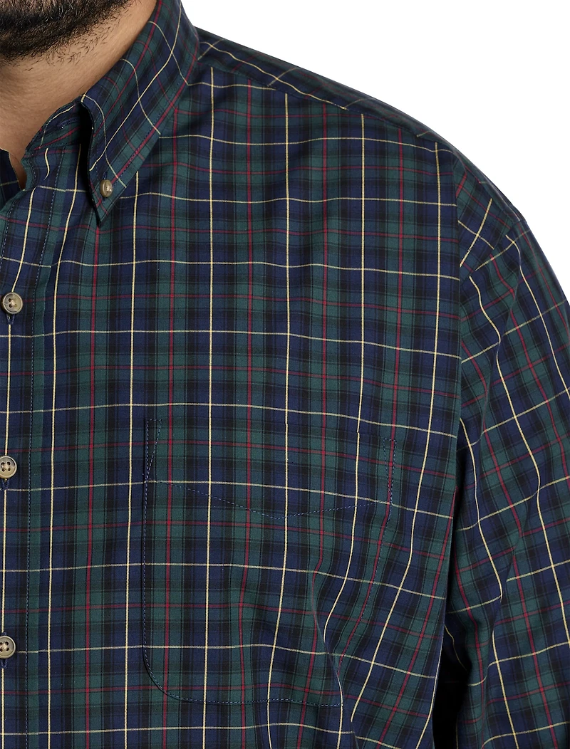 Easy-Care Medium Plaid Sport Shirt
