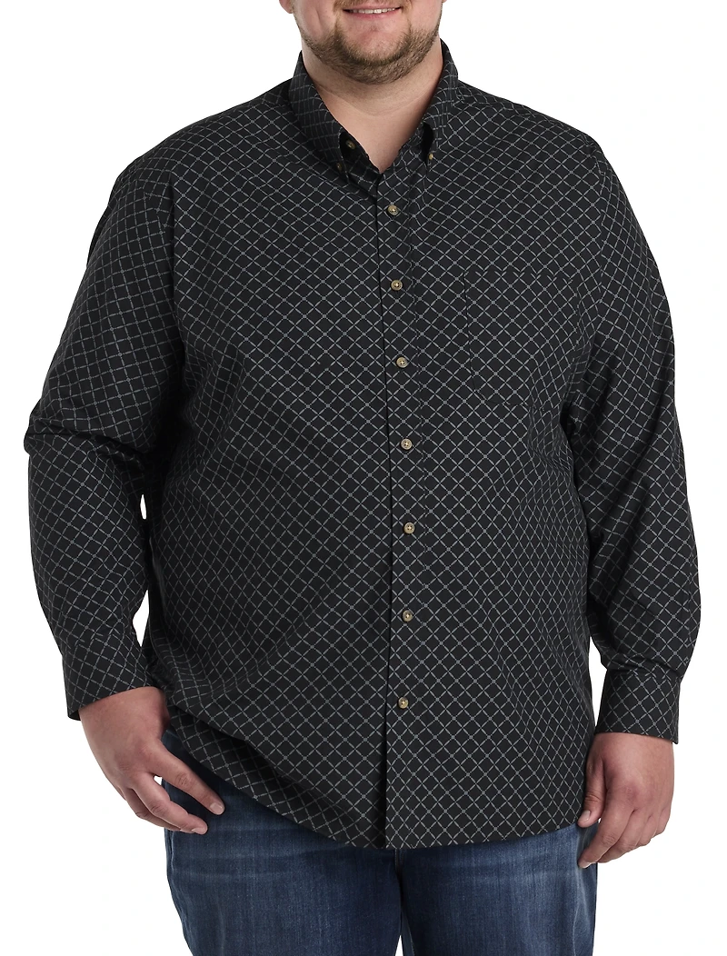 Harbor Bay Easy-Care Geometric Print Sport Shirt
