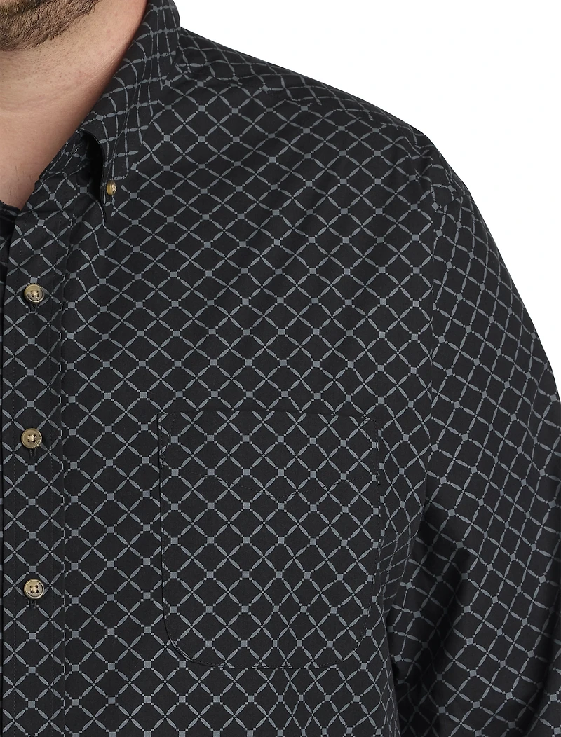 Harbor Bay Easy-Care Geometric Print Sport Shirt