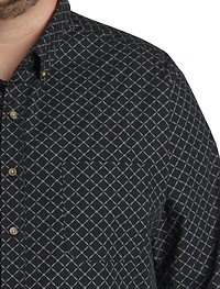 Harbor Bay Easy-Care Geometric Print Sport Shirt