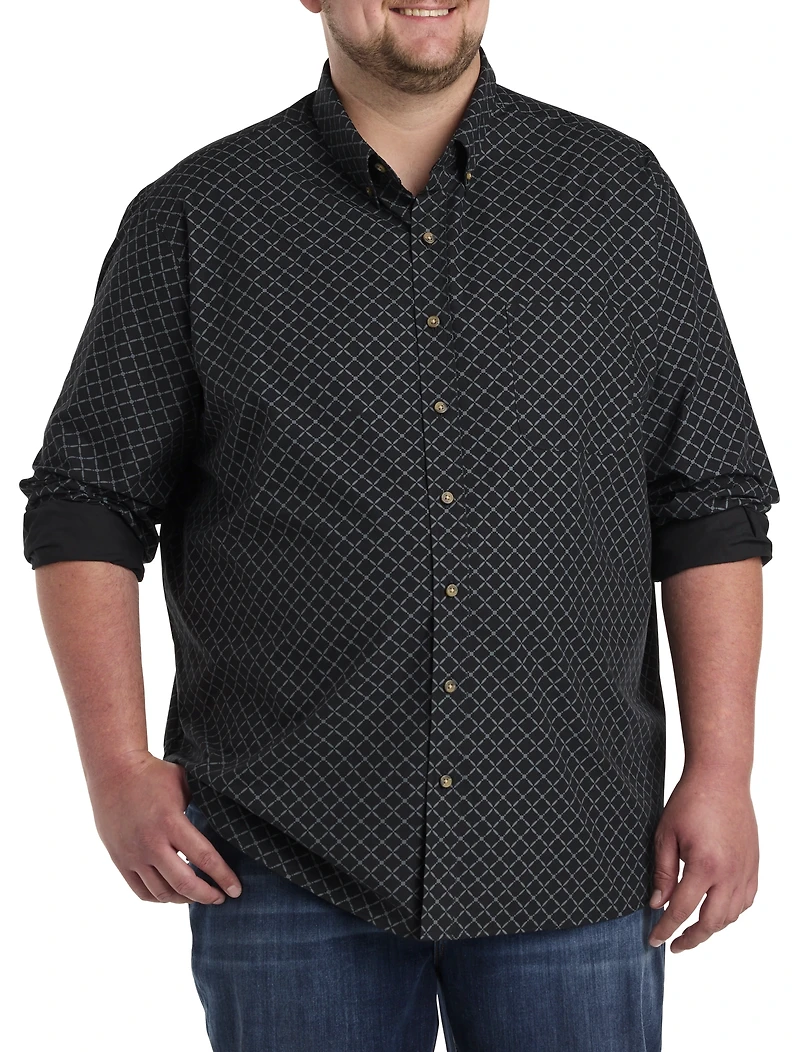 Harbor Bay Easy-Care Geometric Print Sport Shirt