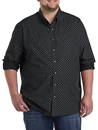 Harbor Bay Easy-Care Geometric Print Sport Shirt