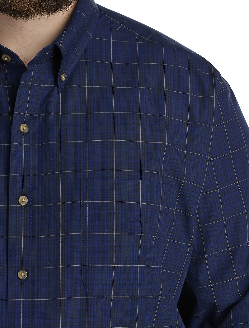 Easy-Care Medium Plaid Sport Shirt