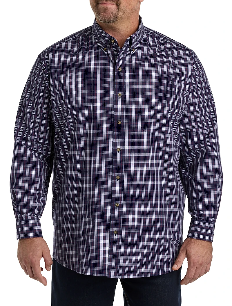 Easy-Care Small Plaid Sport Shirt
