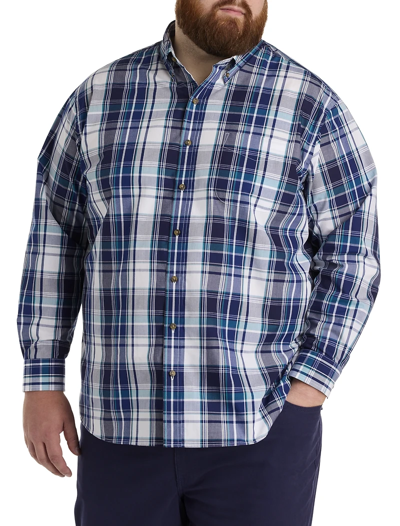Tonal Plaid Sport Shirt