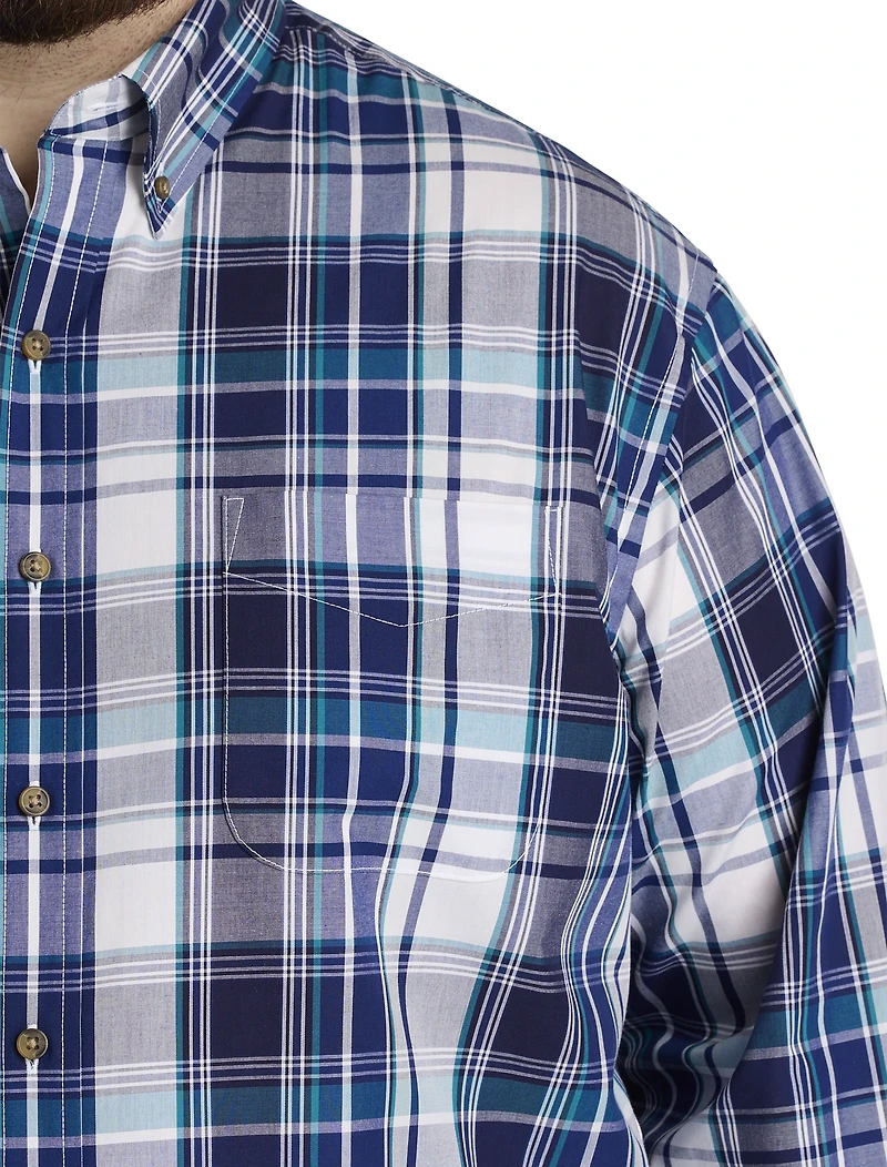 Tonal Plaid Sport Shirt