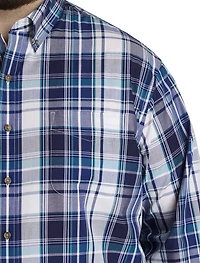 Tonal Plaid Sport Shirt