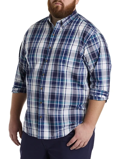 Tonal Plaid Sport Shirt
